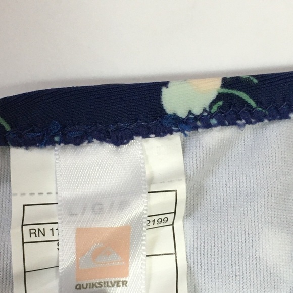 QUICKSILVER Blue Floral Side-Tie String Bikini Bottom NWOT - Picture 12 of 13